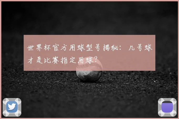 世界杯官方用球型号揭秘：几号球才是比赛指定用球？
