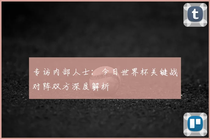 专访内部人士：今日世界杯关键战对阵双方深度解析